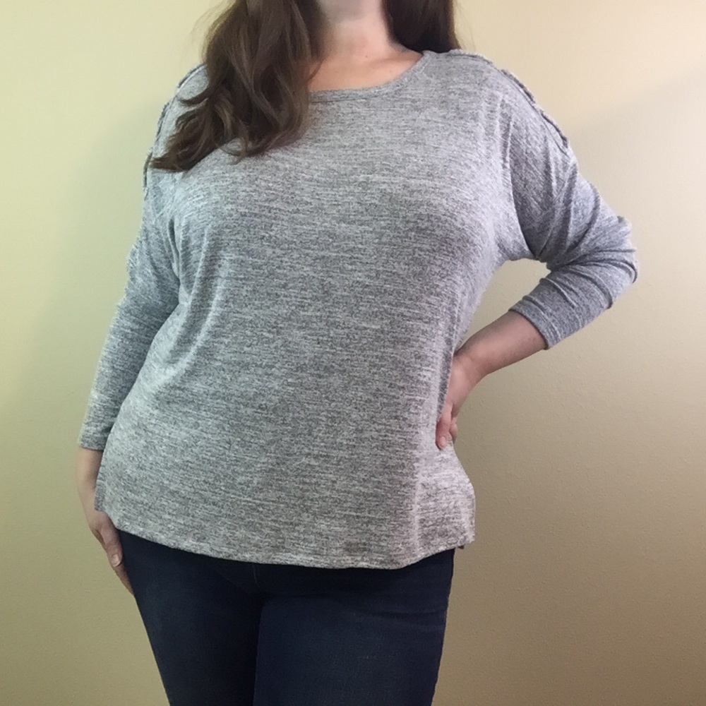 Pixley Gray Crew Neck Sweater